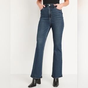 NWOT Old Navy GAP Dark Wash Higher High-Waisted Flare Jeans